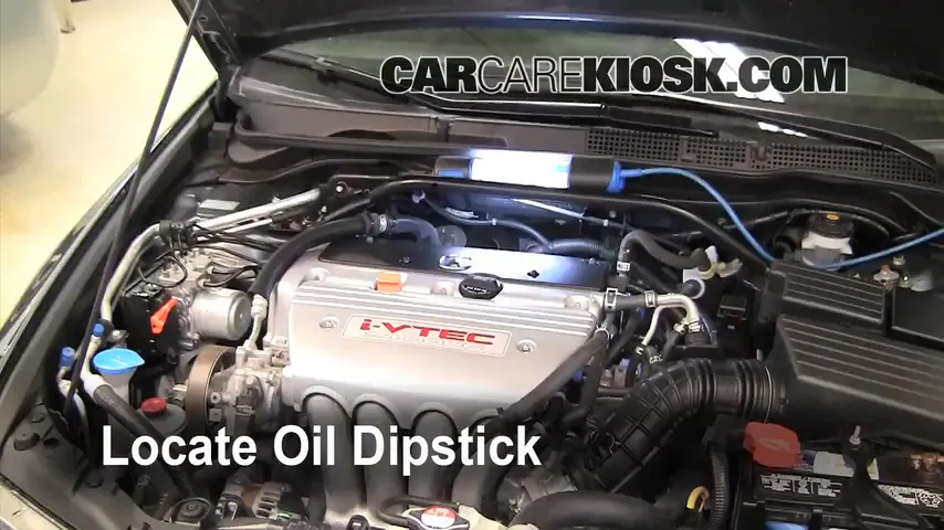 2008 Acura TSX 2.4L 4 Cyl. Oil Check Oil Level